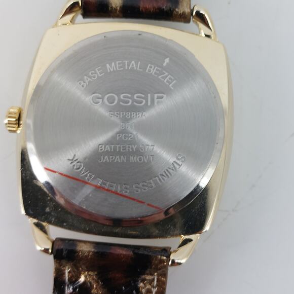 Gossip Quartz Leopard Spots Print Wristwatch Japan Movement - Picture 6 of 14